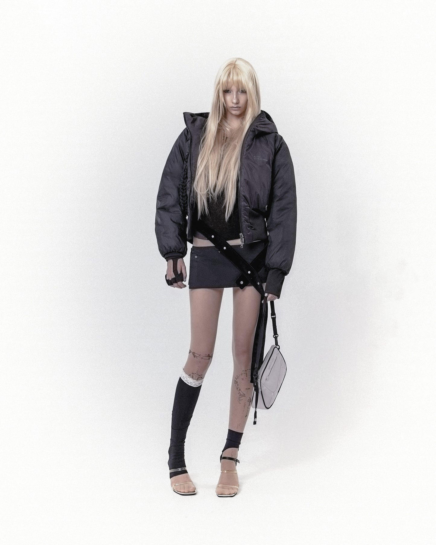 OJOS REVERSIBLE SHORT PADDED JACKET BLACK