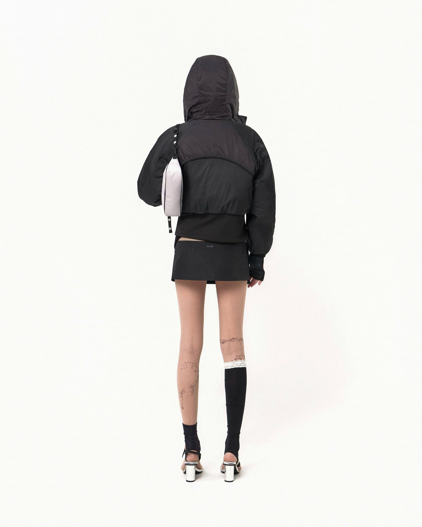 OJOS REVERSIBLE SHORT PADDED JACKET BLACK