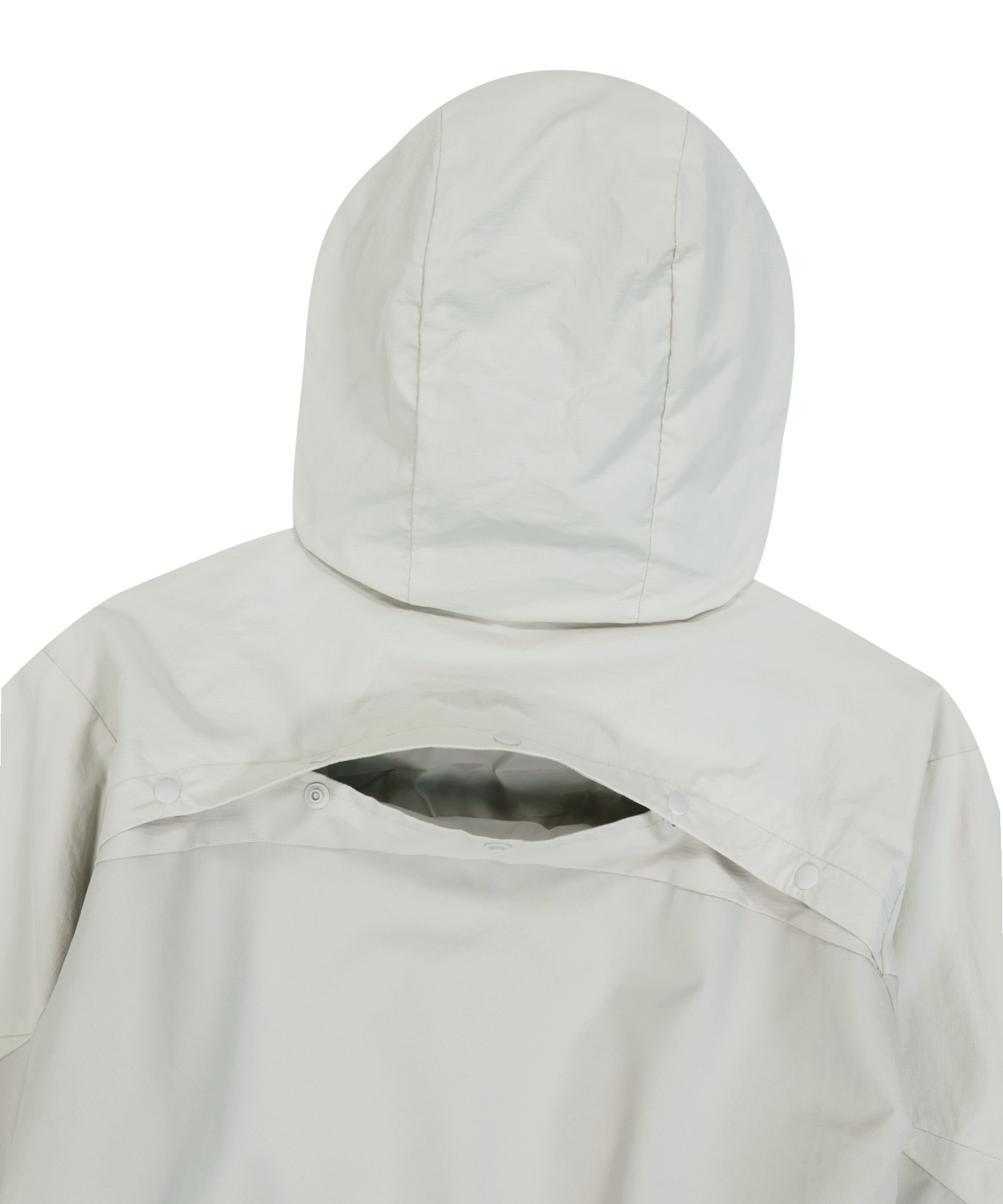 PANELED CROP SHELL JACKET WARM GREY