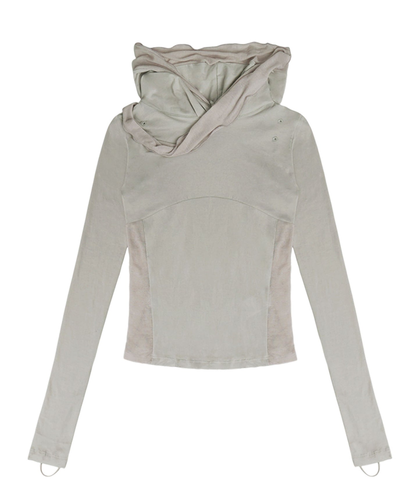 OJOS MUFFLER HOODIE LONG SLEEVE BEIGE