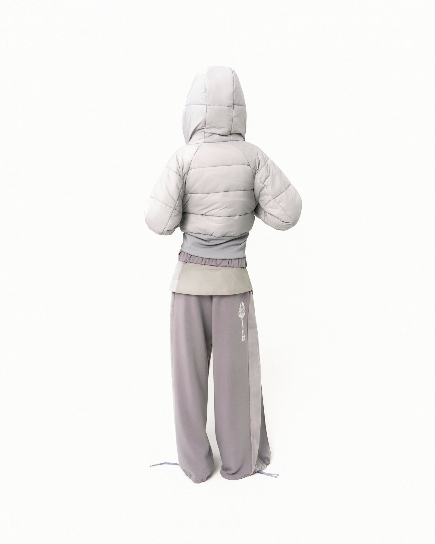 OJOS BELT WIDE SWEAT PANTS GREY