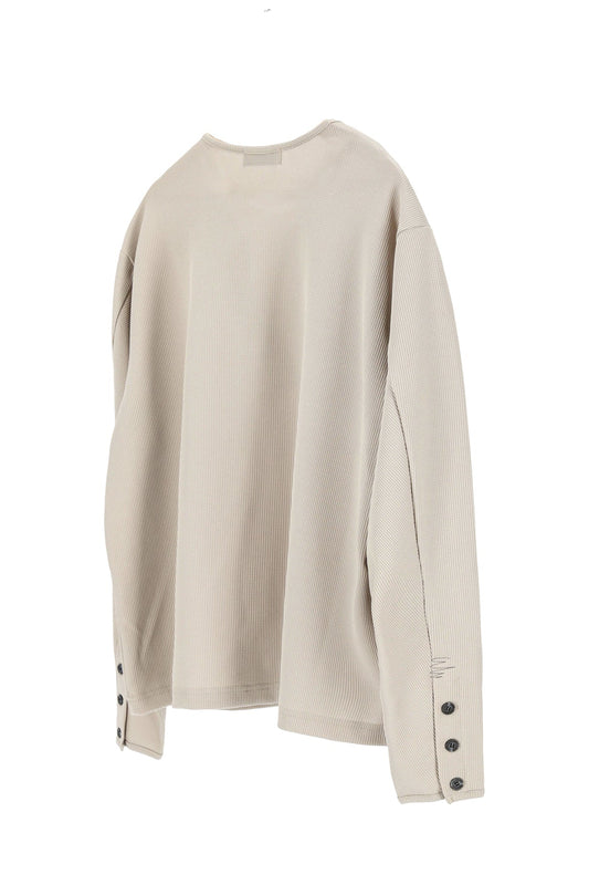 CROSSLINE HENLEY NECK LONG SLEEVE IVORY