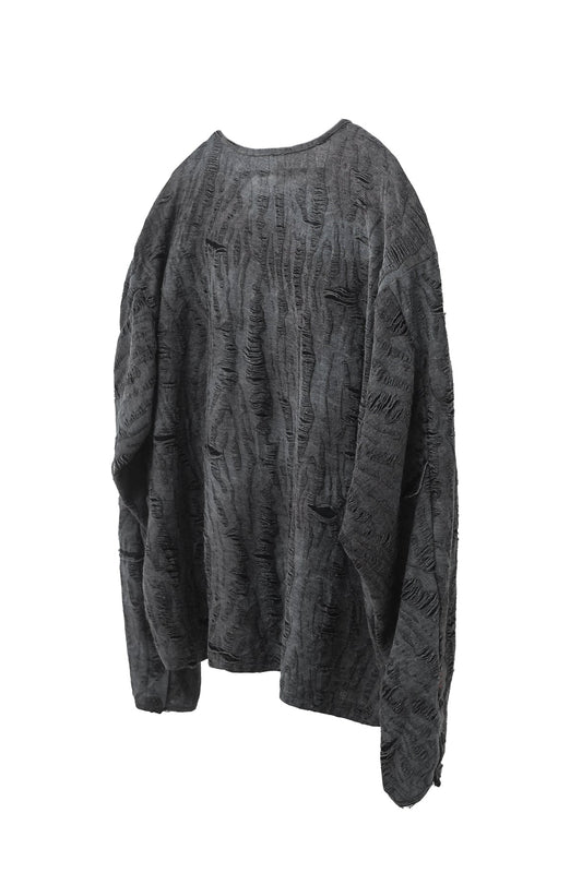 (T) CROSSLINE HENLEY NECK LONG SLEEVE BLACK