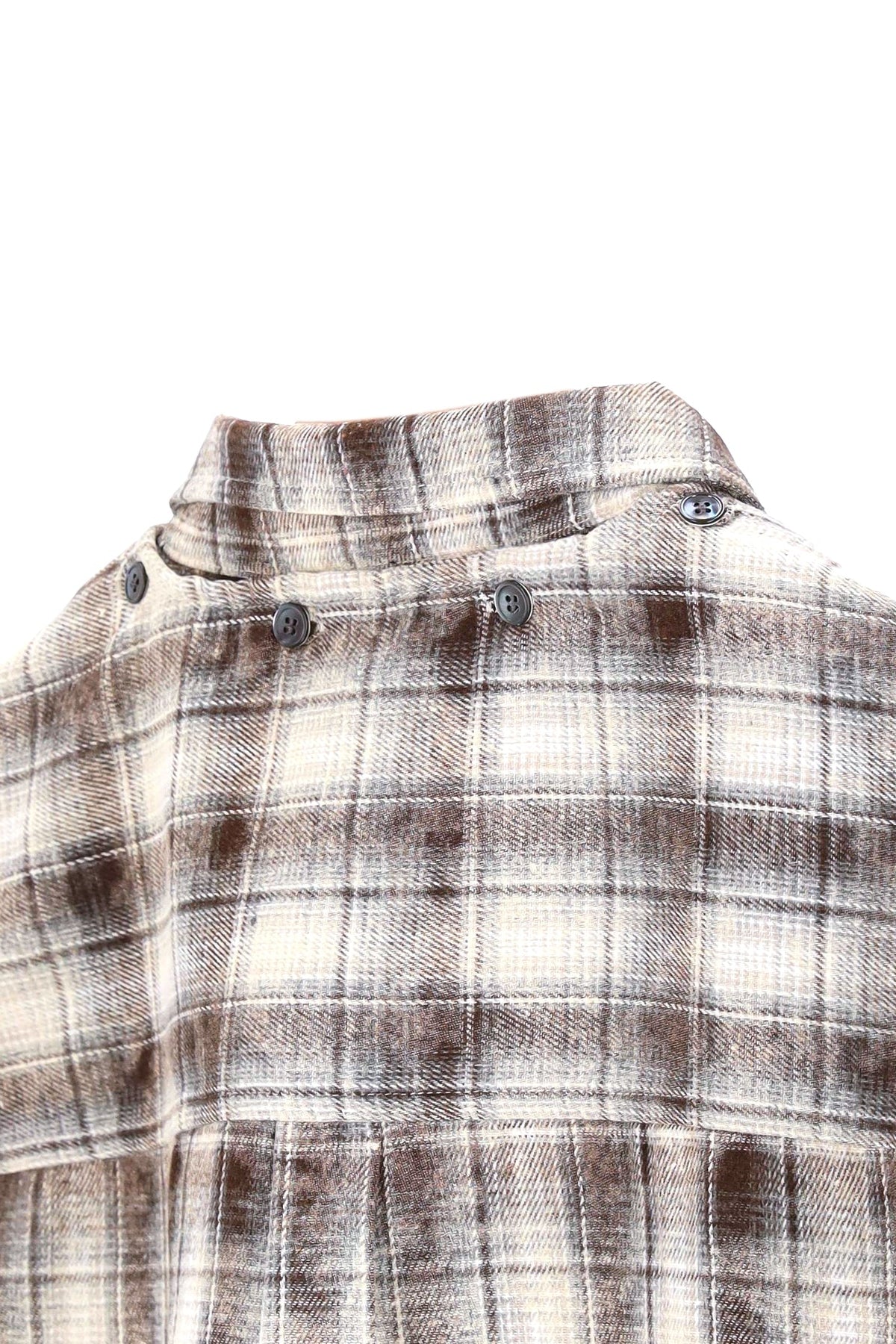 DUAL-CHECK SHIRT FADE BROWN
