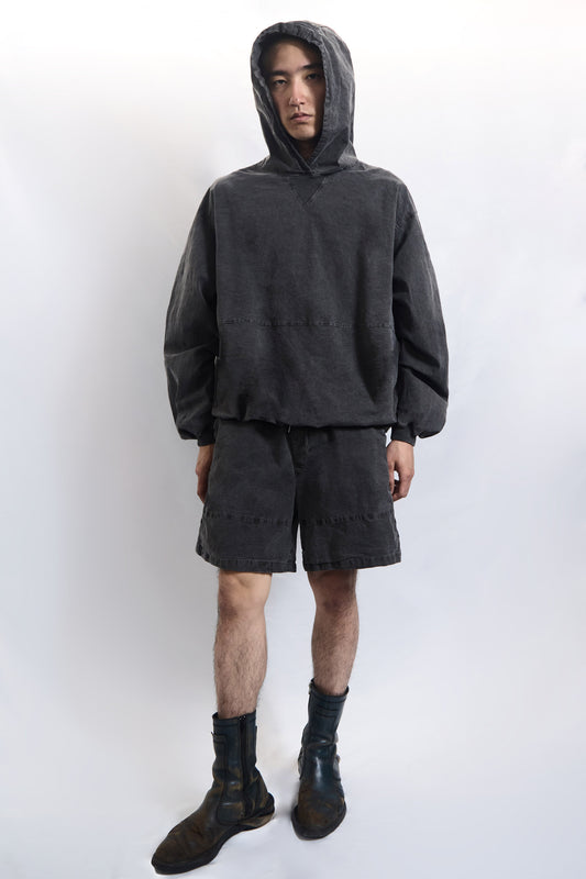 GARMENT DYED SHORTS FADED CHARCOAL