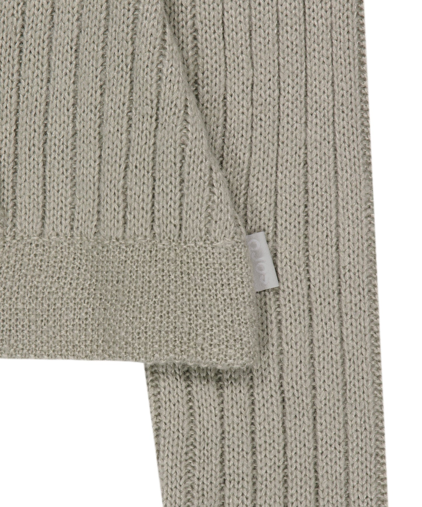 TASSEL COLLAR KNIT CARDIGAN - GREY