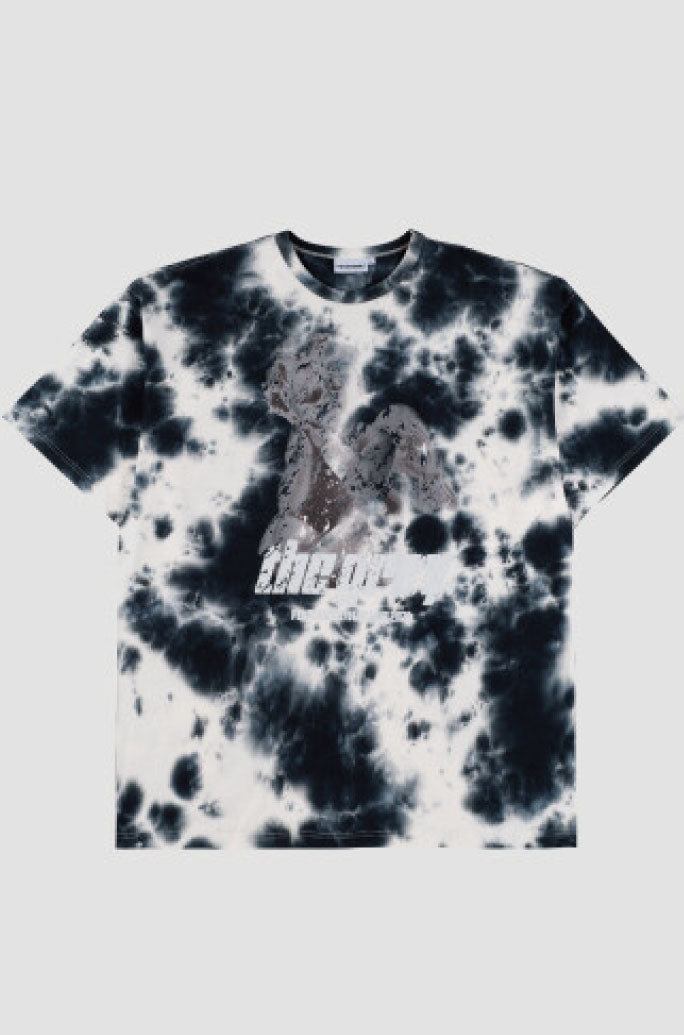 TIE - DYE OVERFIT T SHIRT BLACK