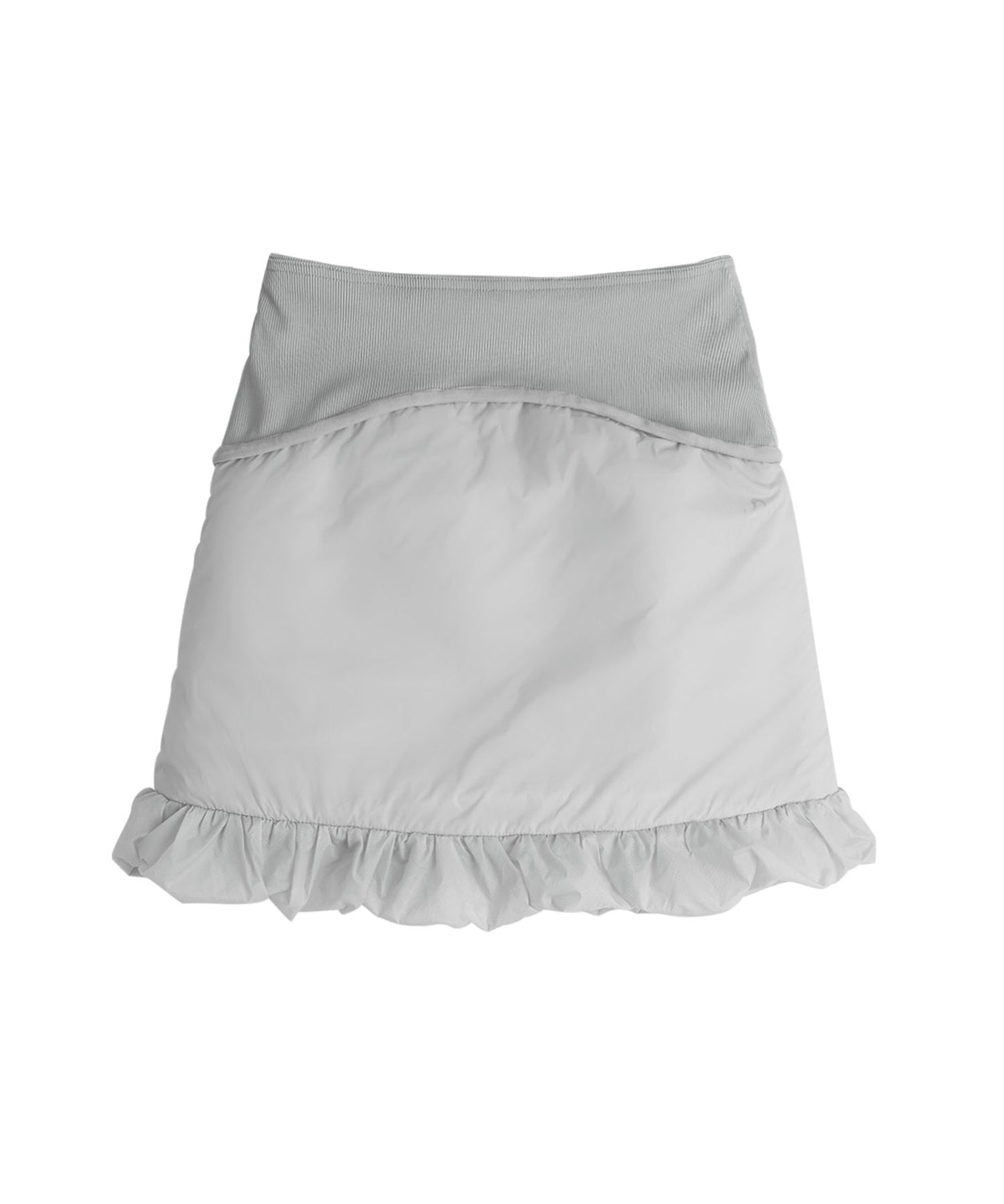 OJOS REVERSIBLE MIDI PADDED SKIRT GREY