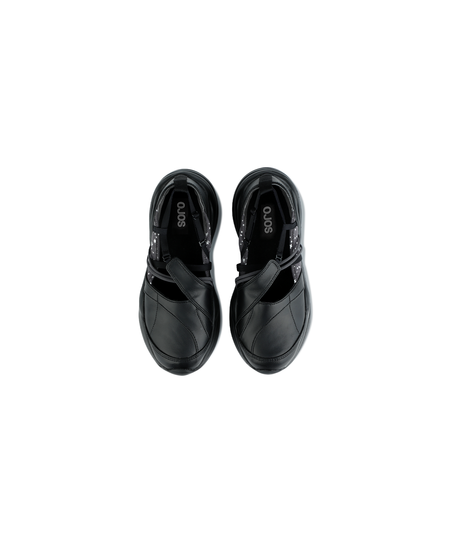 OJOS STRAP TOE SNEAKERS BLACK