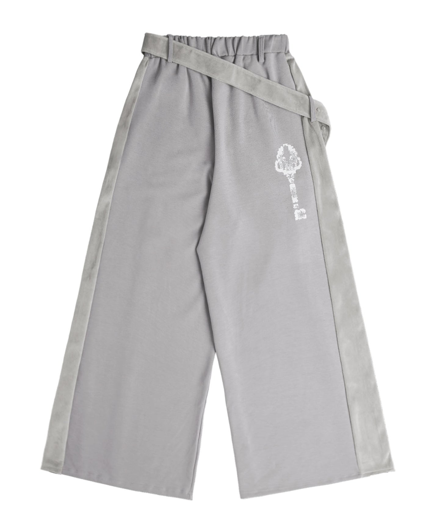 OJOS BELT WIDE SWEAT PANTS GREY