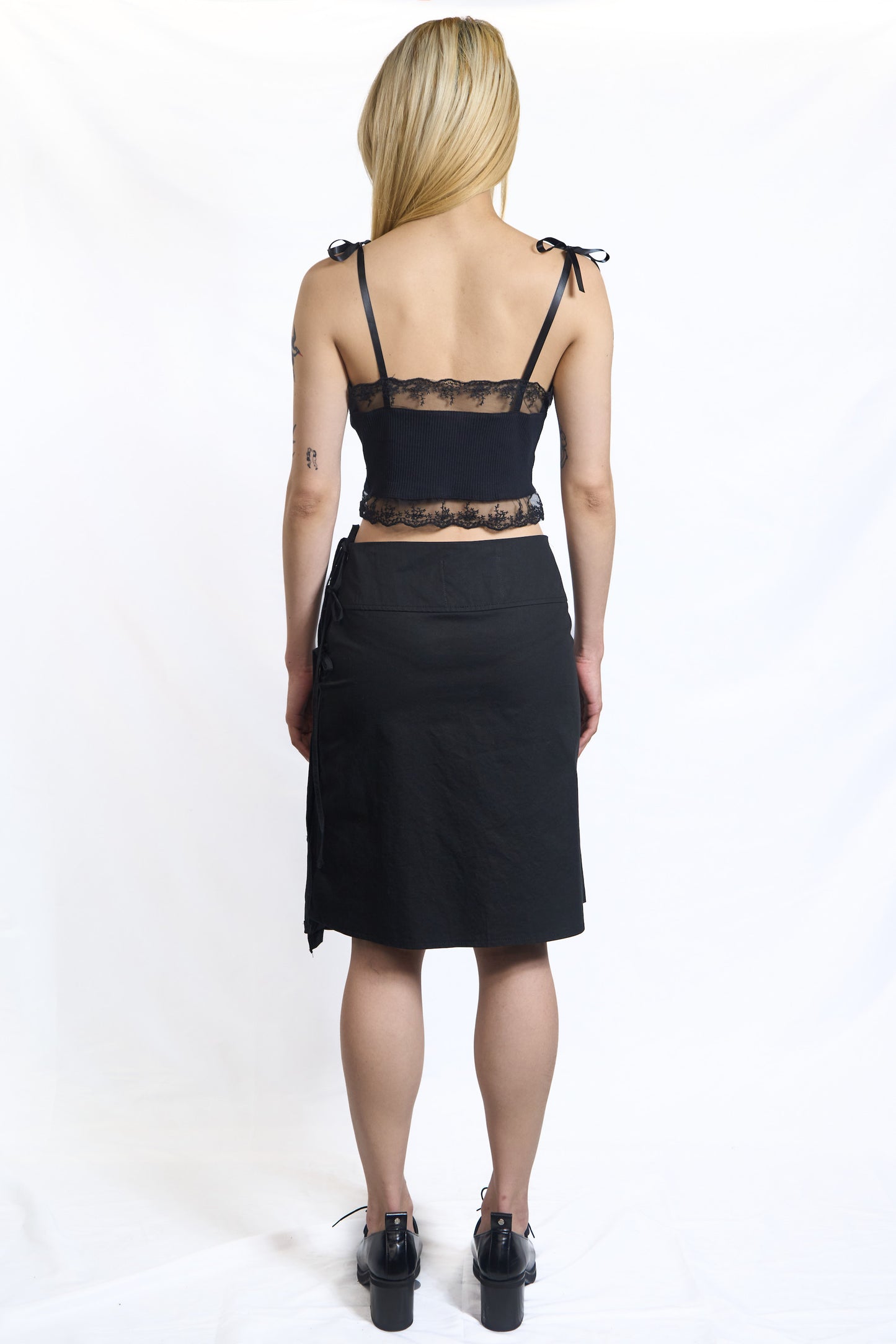 PLASTER PLEATED WRAP SKIRT