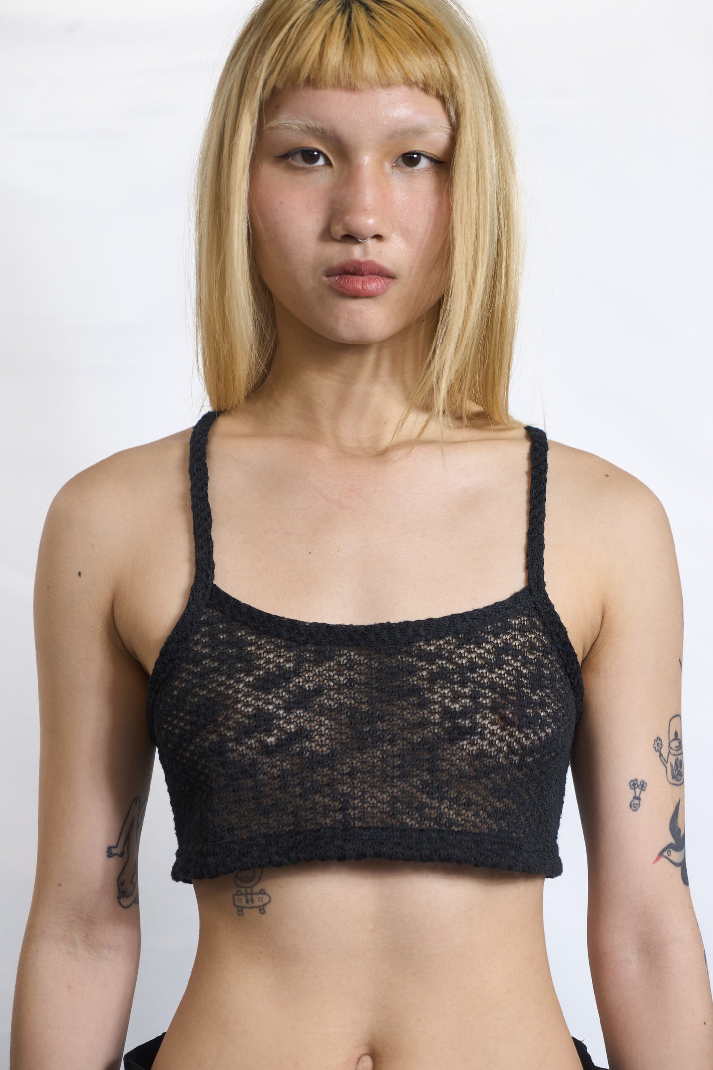 PLASTER SHEER TIE-BACK TANK TOP