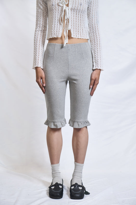 FRILL-HEM JERSEY SHORTS