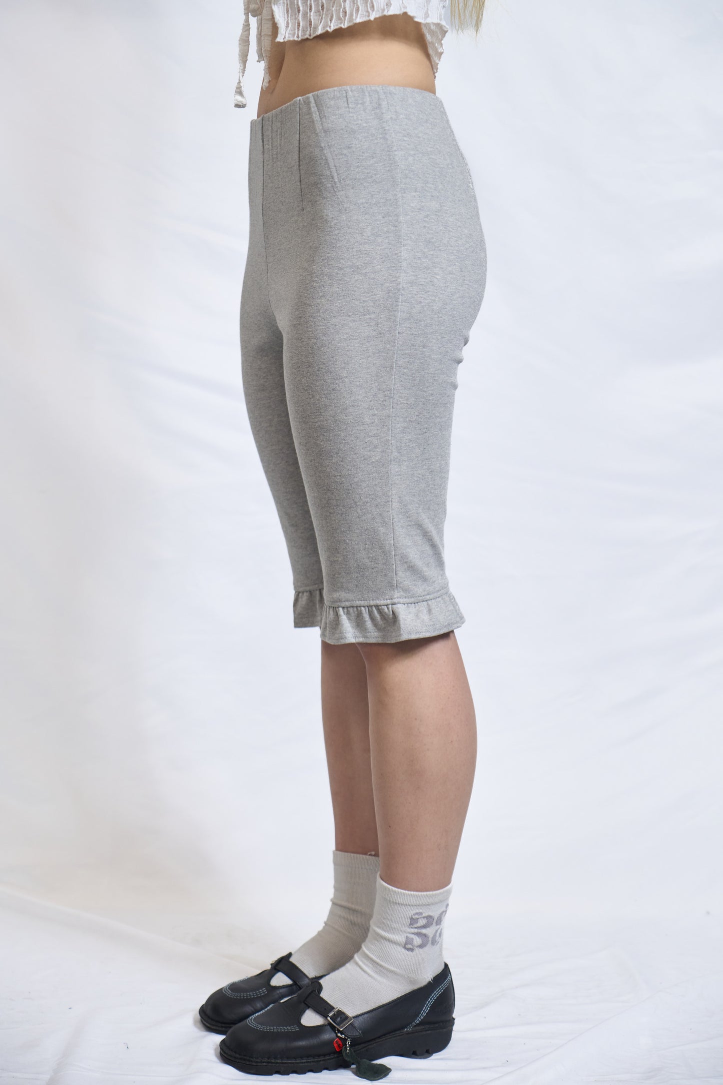FRILL-HEM JERSEY SHORTS