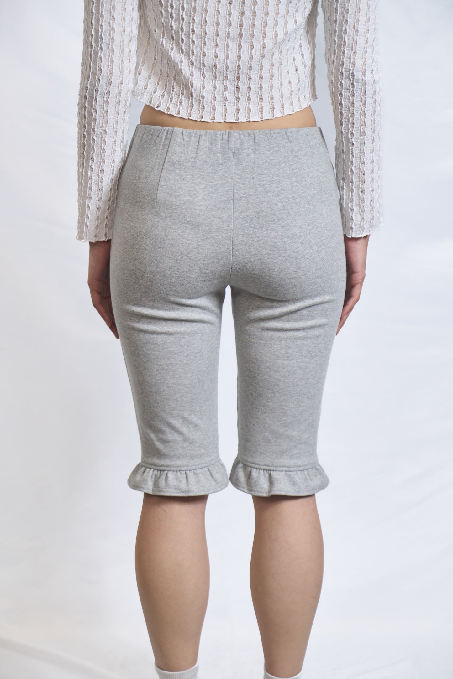 FRILL-HEM JERSEY SHORTS
