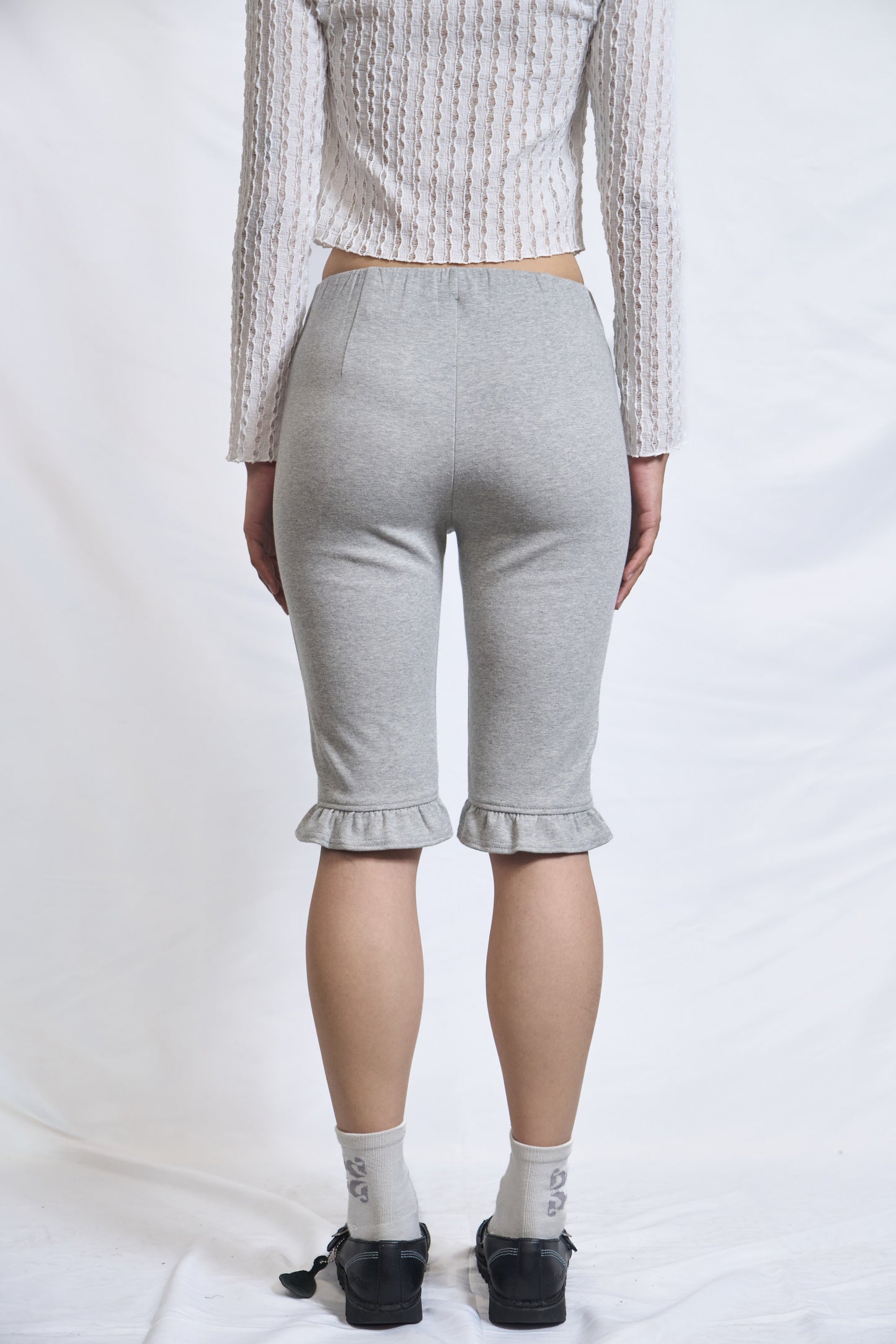 FRILL-HEM JERSEY SHORTS