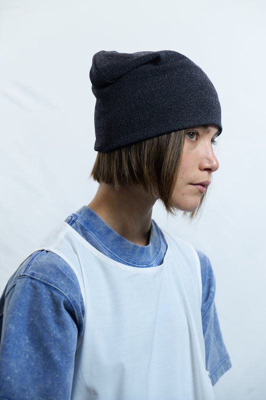 DOUBLE DART BEANIE CHARCOAL