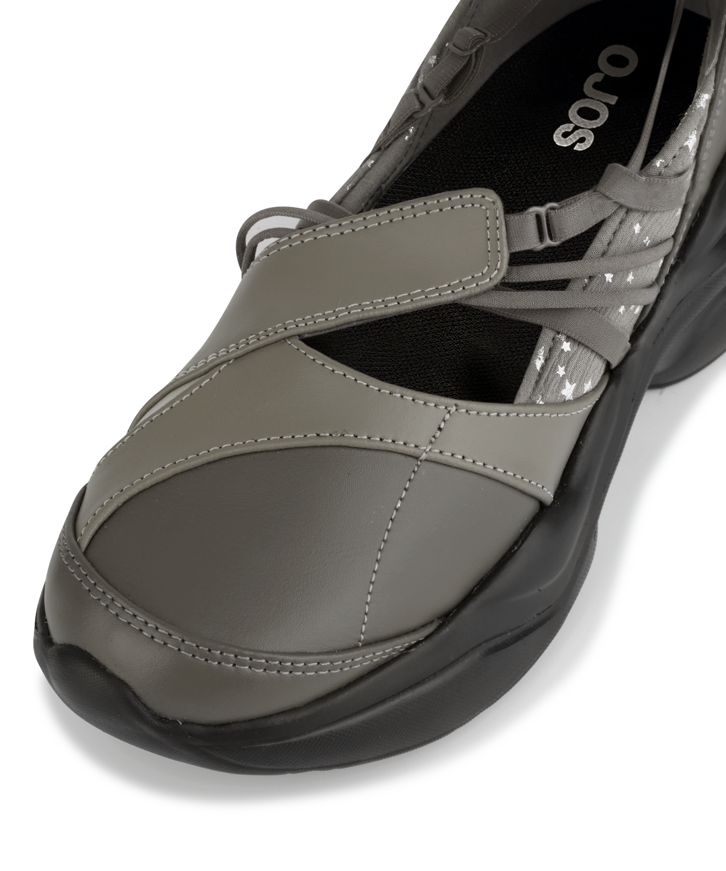 OJOS STRAP TOE SNEAKERS STONE BROWN