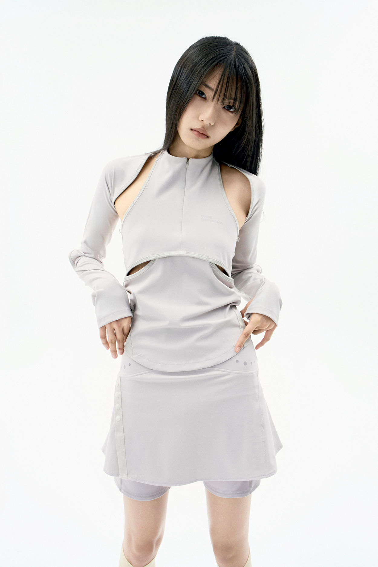 DETACHABLE BOLERO HALTER T WARM GREY