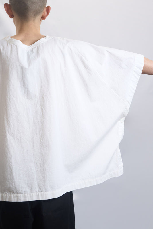 SQUARE PONCHO TOP WHITE