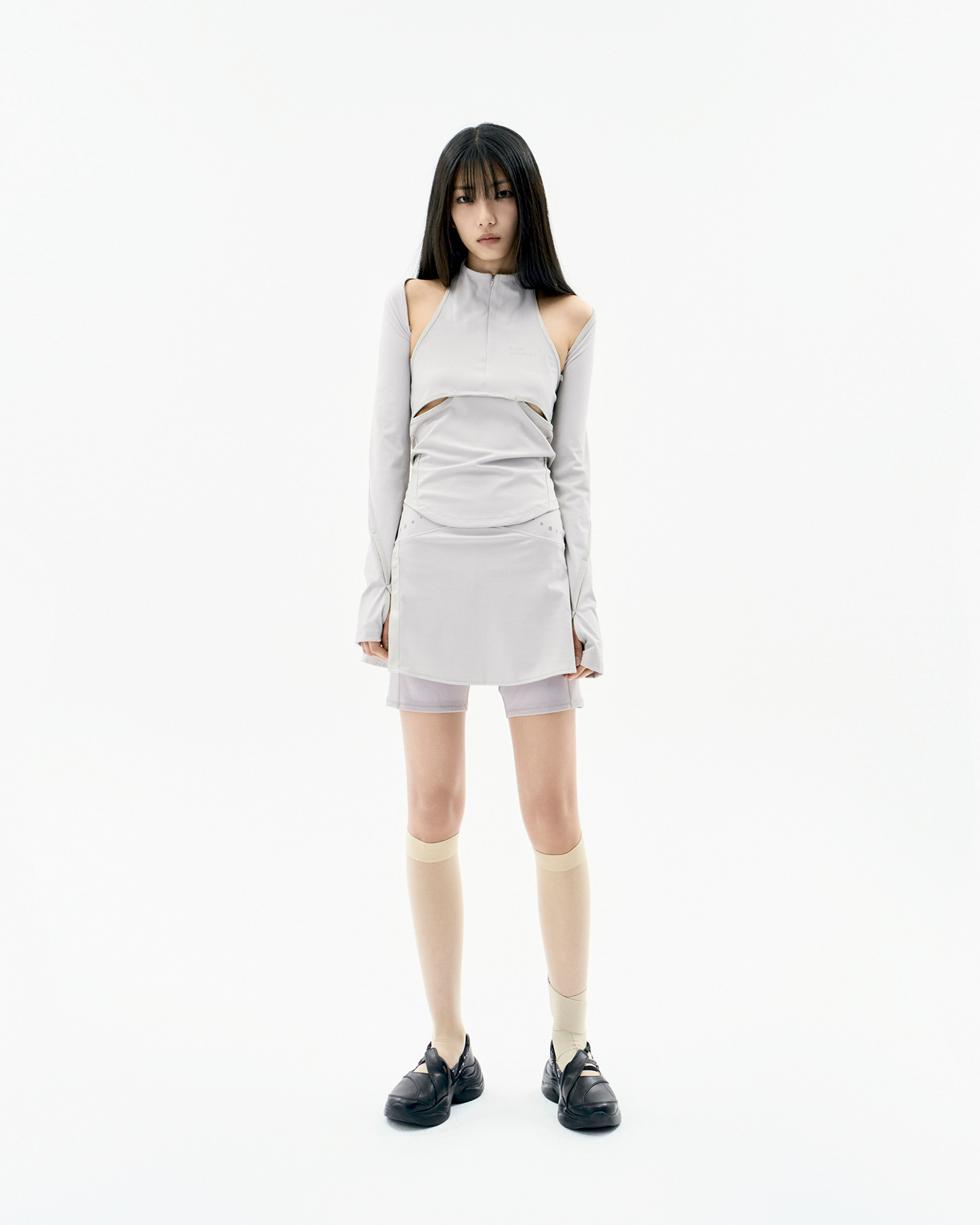 DETACHABLE BOLERO HALTER T WARM GREY