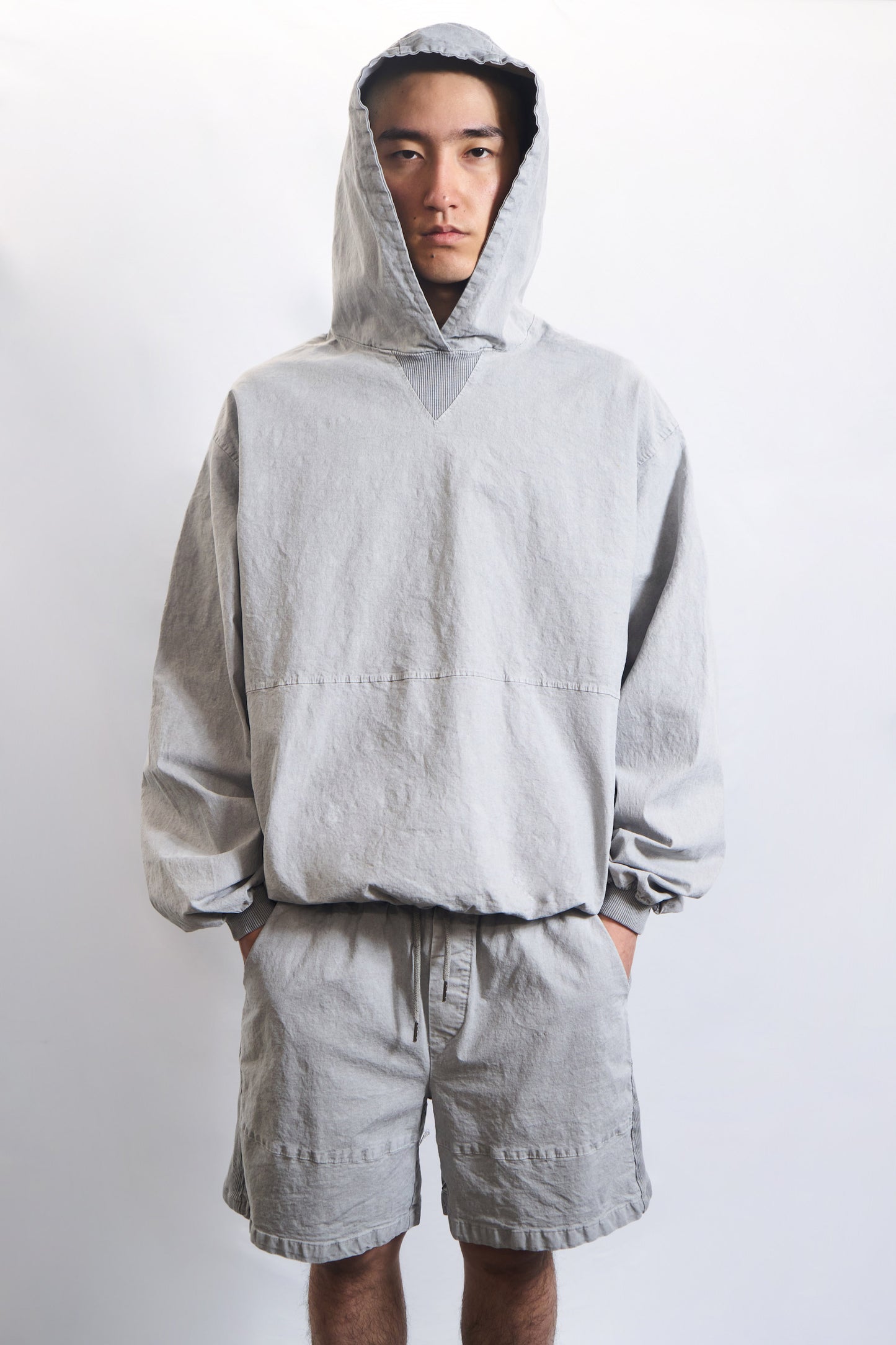 75-RC GARMENT DYED HOODIE WASHED STONE
