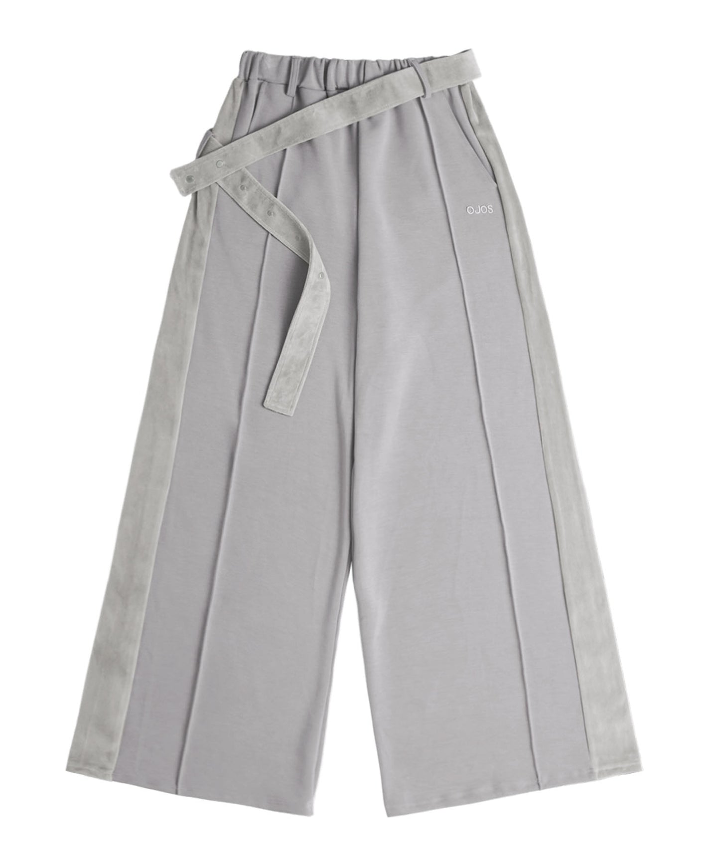 OJOS BELT WIDE SWEAT PANTS GREY
