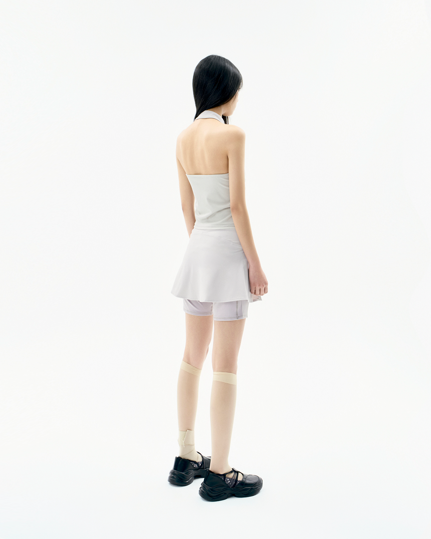 DETACHABLE BOLERO HALTER T WARM GREY