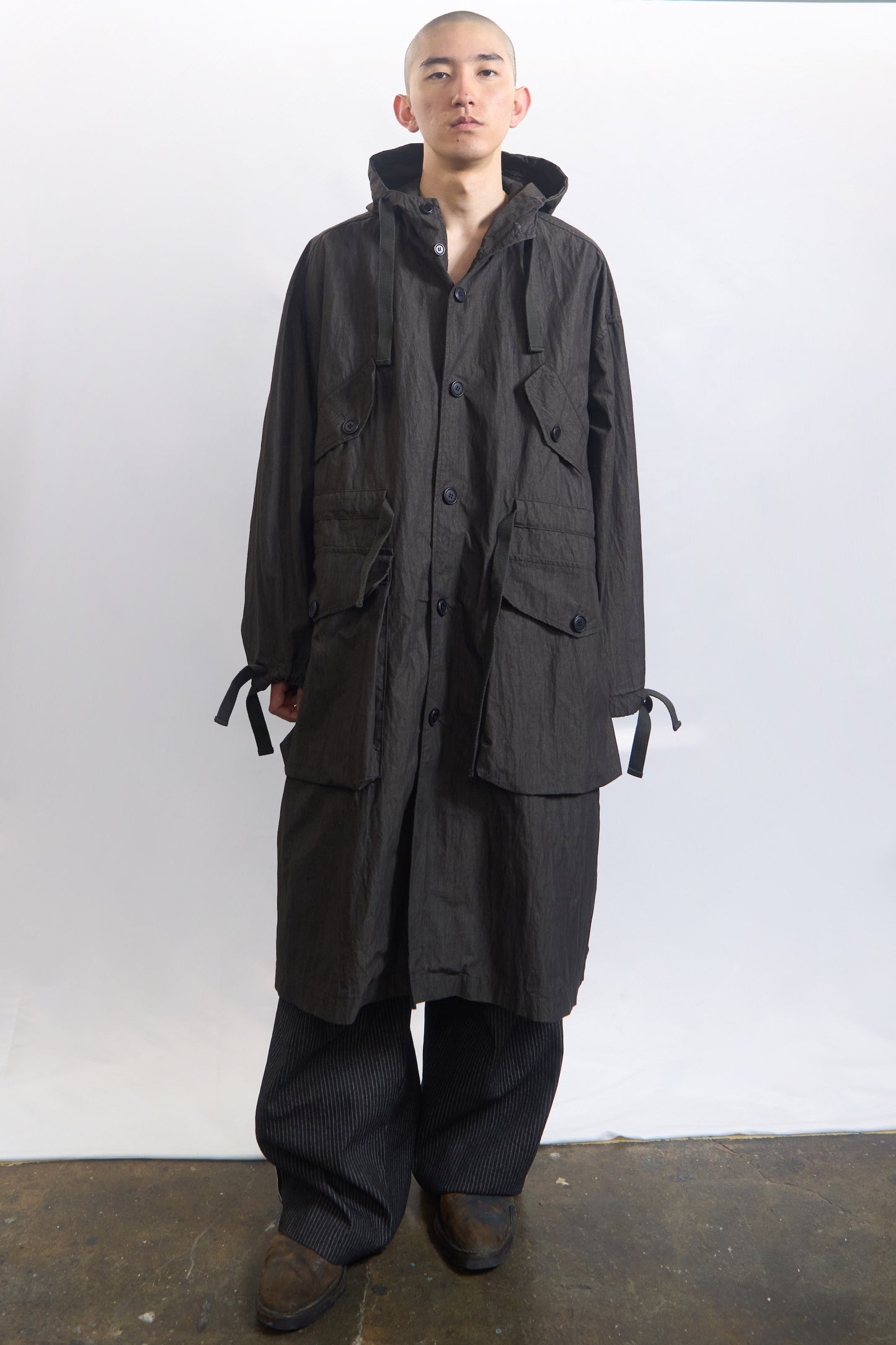 75-RC ROUGH SHELL COAT DUST CHARCOAL