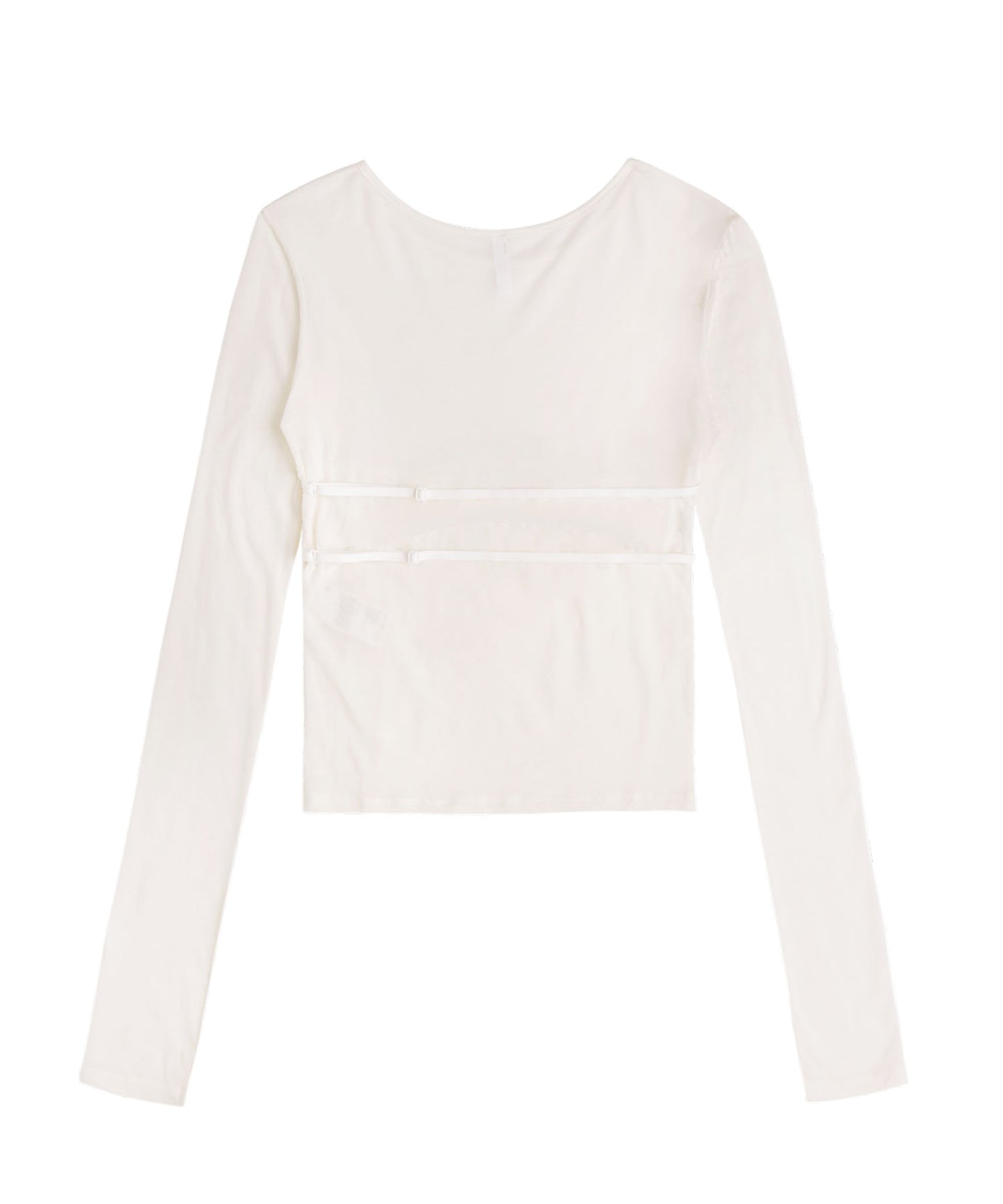 OJOS TUBE TOP LAYERED T SHIRT OFF WHITE