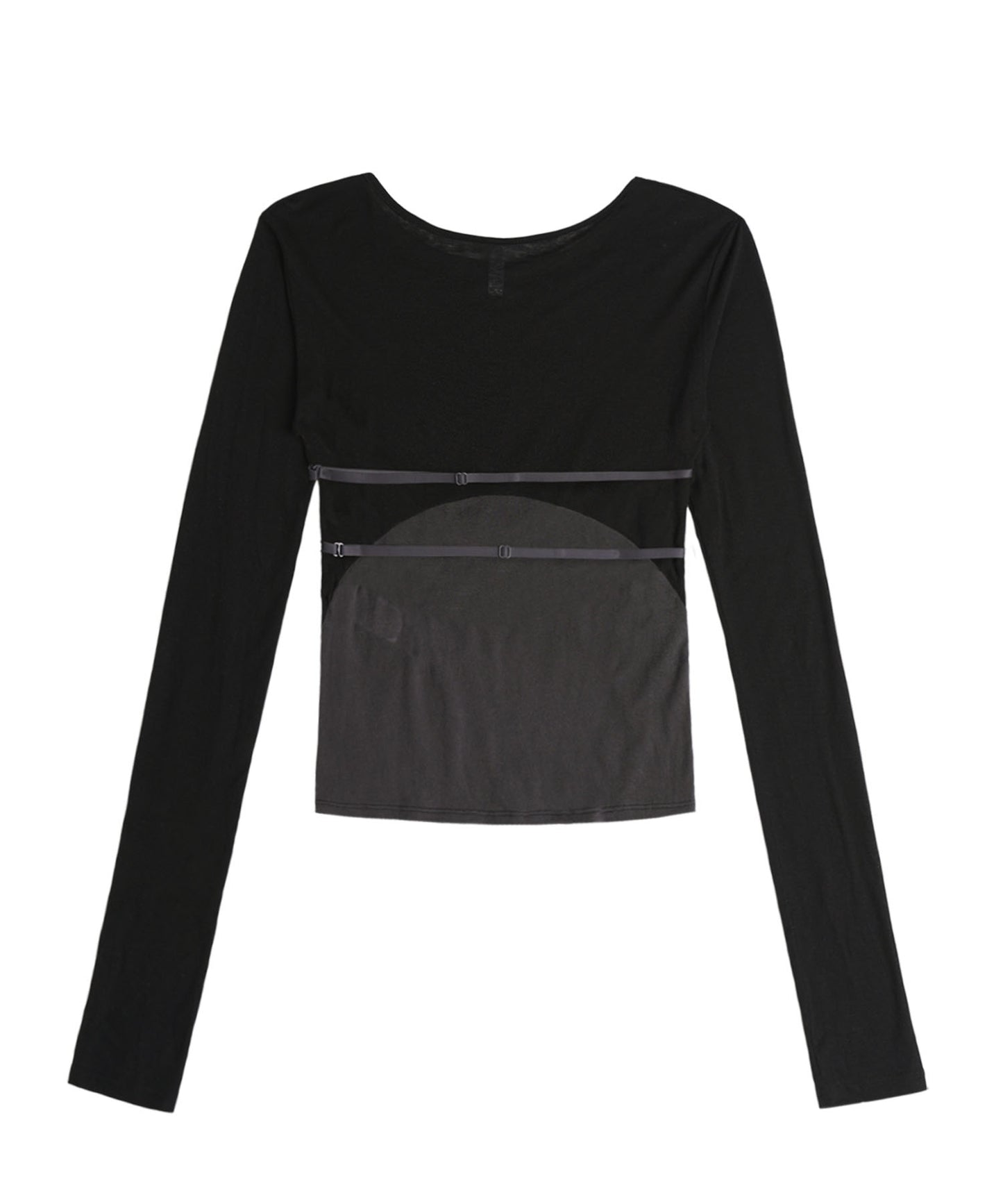 OJOS TUBE TOP LAYERED T SHIRT BLACK