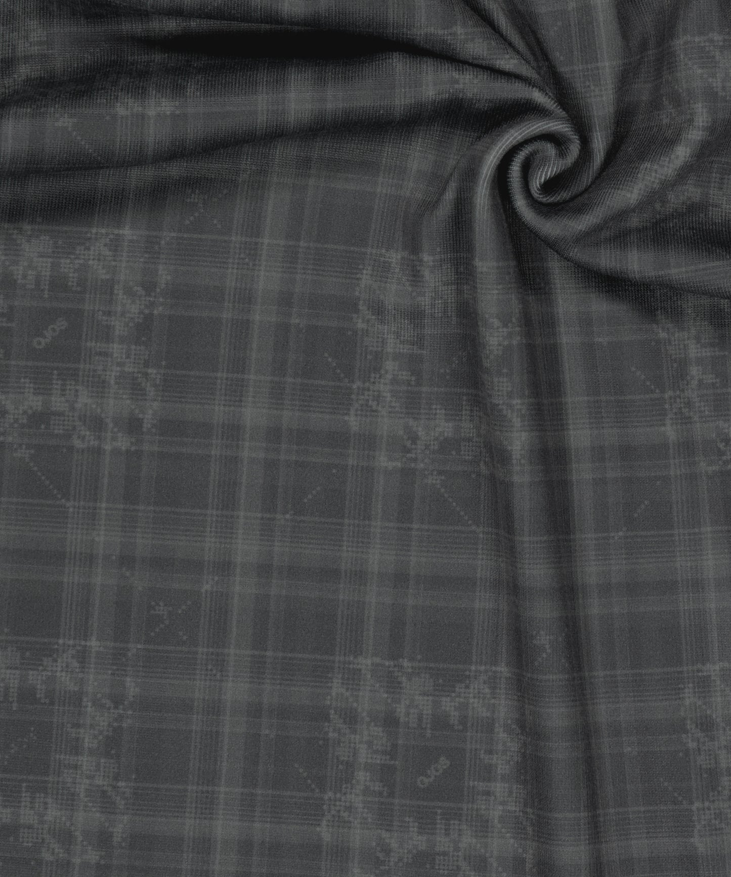 CHECK SLEEP LONG SLEEVE - CHARCOAL