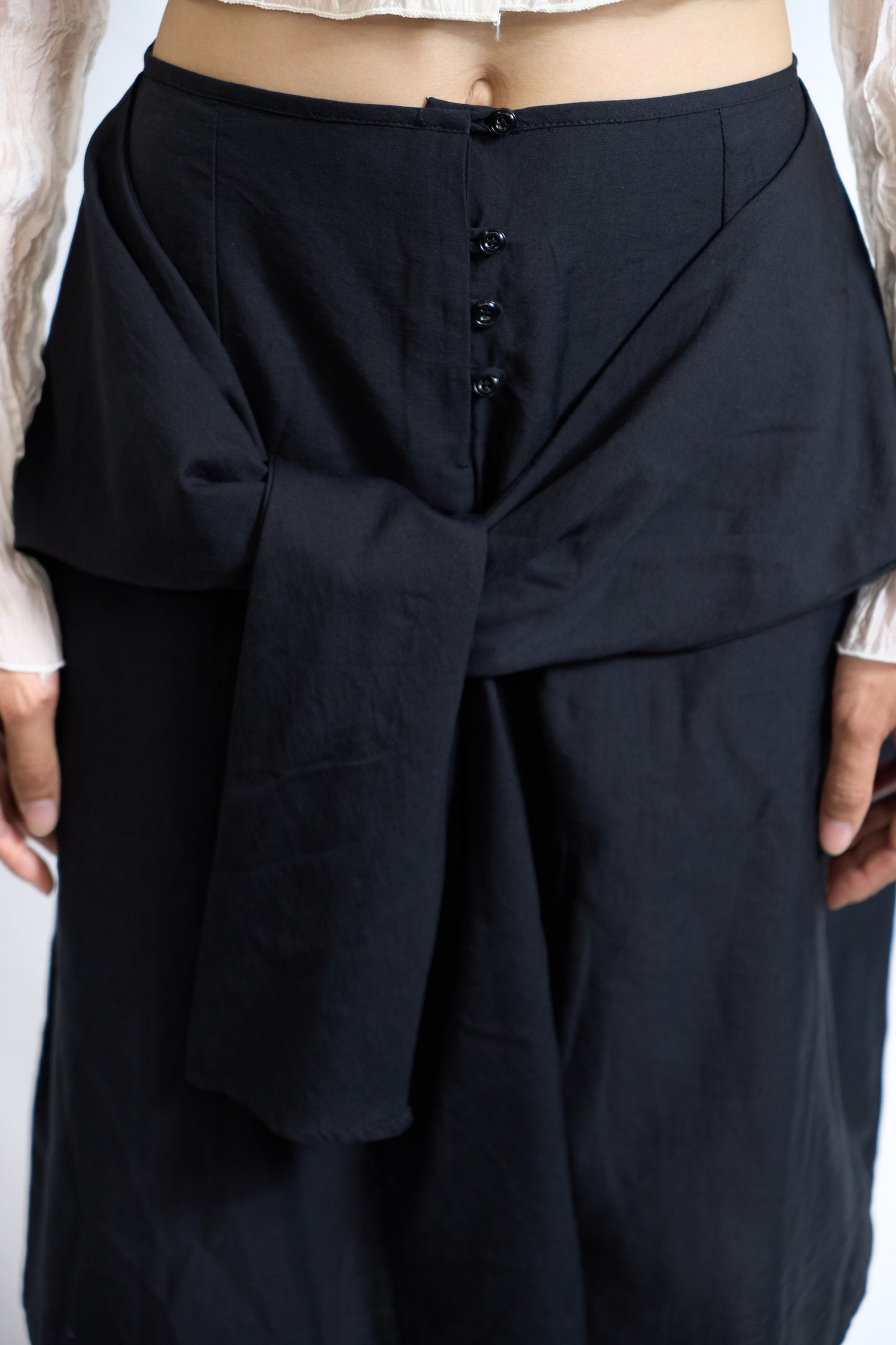 TIE WAIST WRAP SKIRT