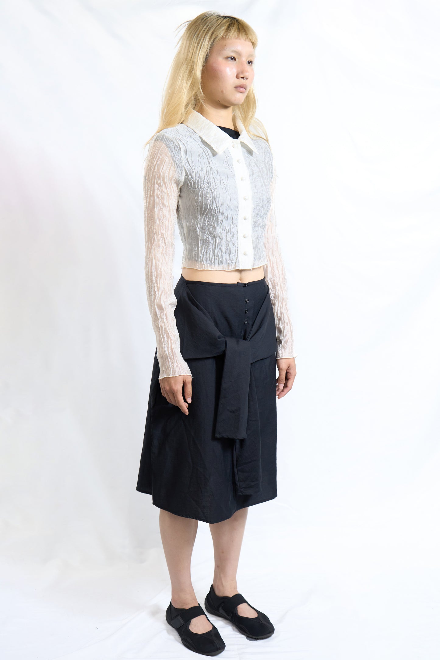 TIE WAIST WRAP SKIRT