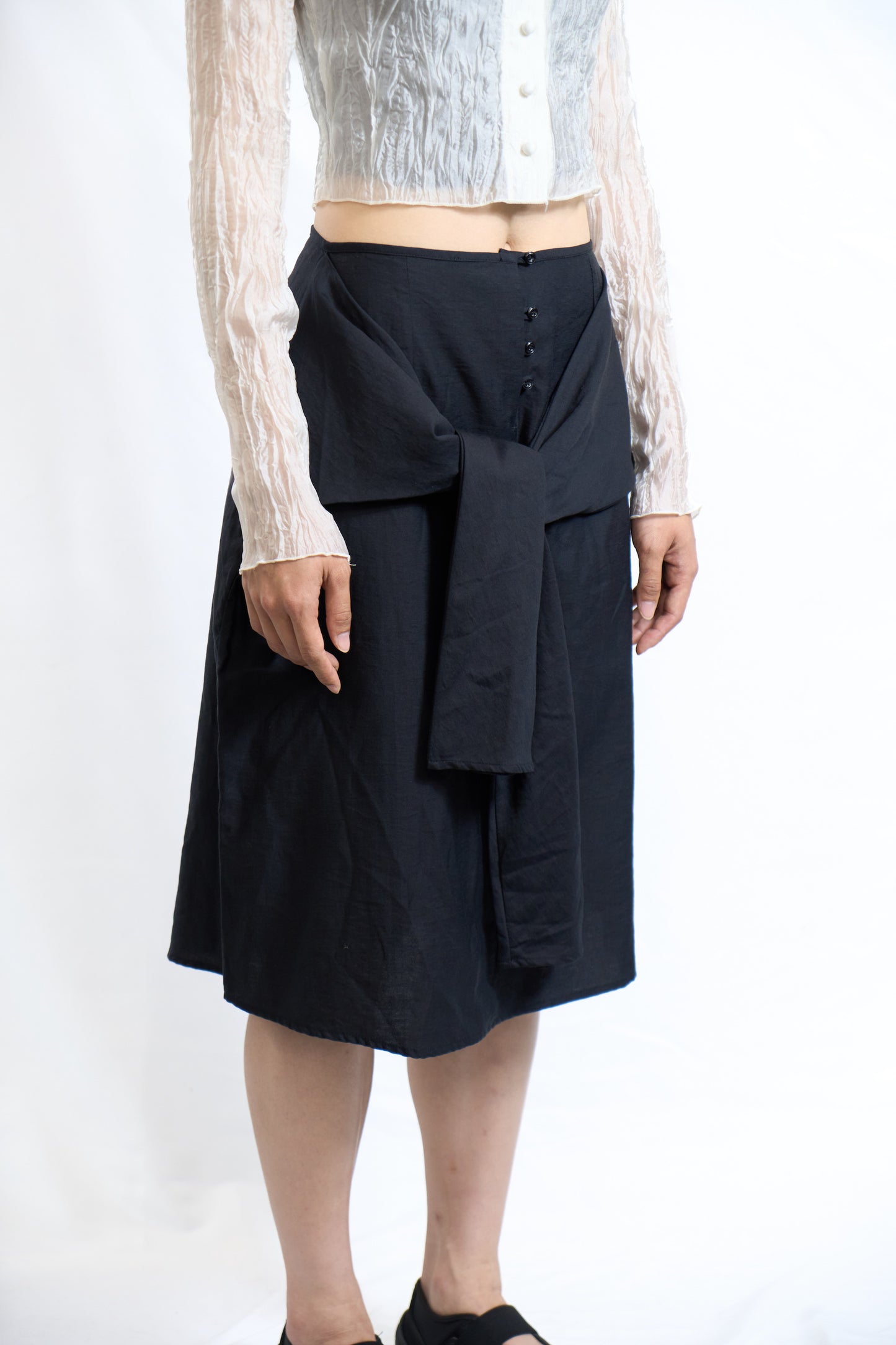 TIE WAIST WRAP SKIRT