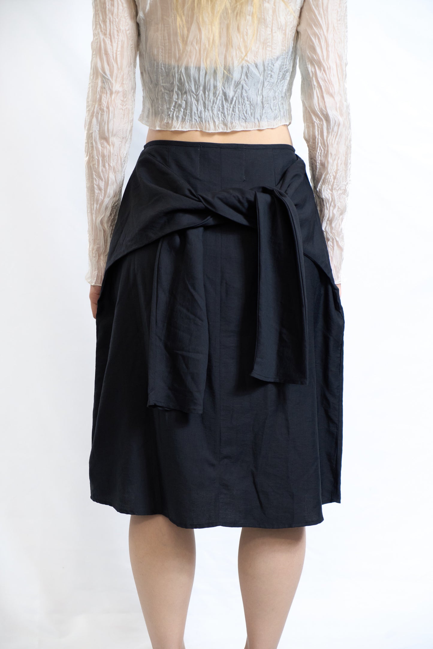 TIE WAIST WRAP SKIRT