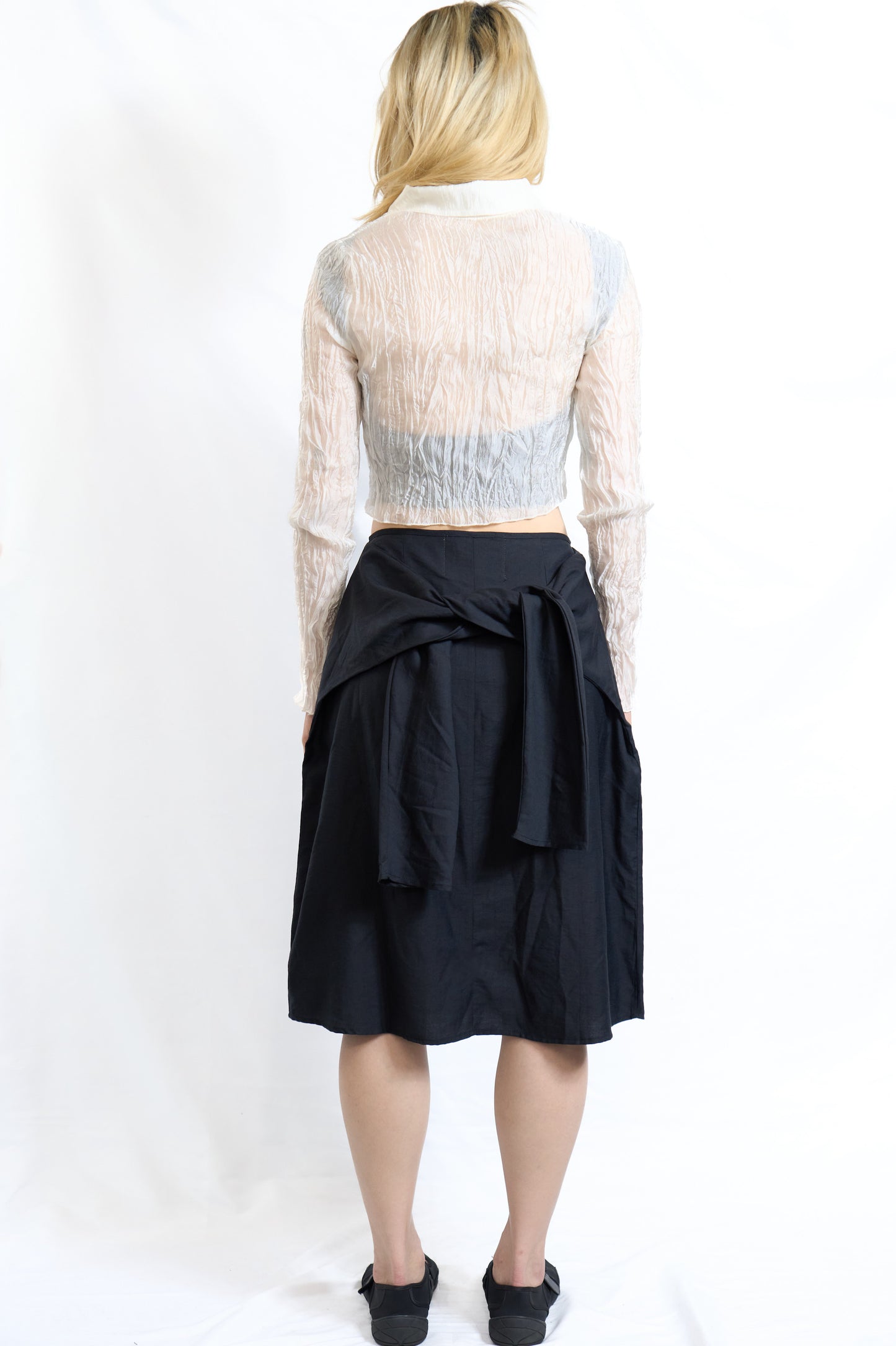 TIE WAIST WRAP SKIRT