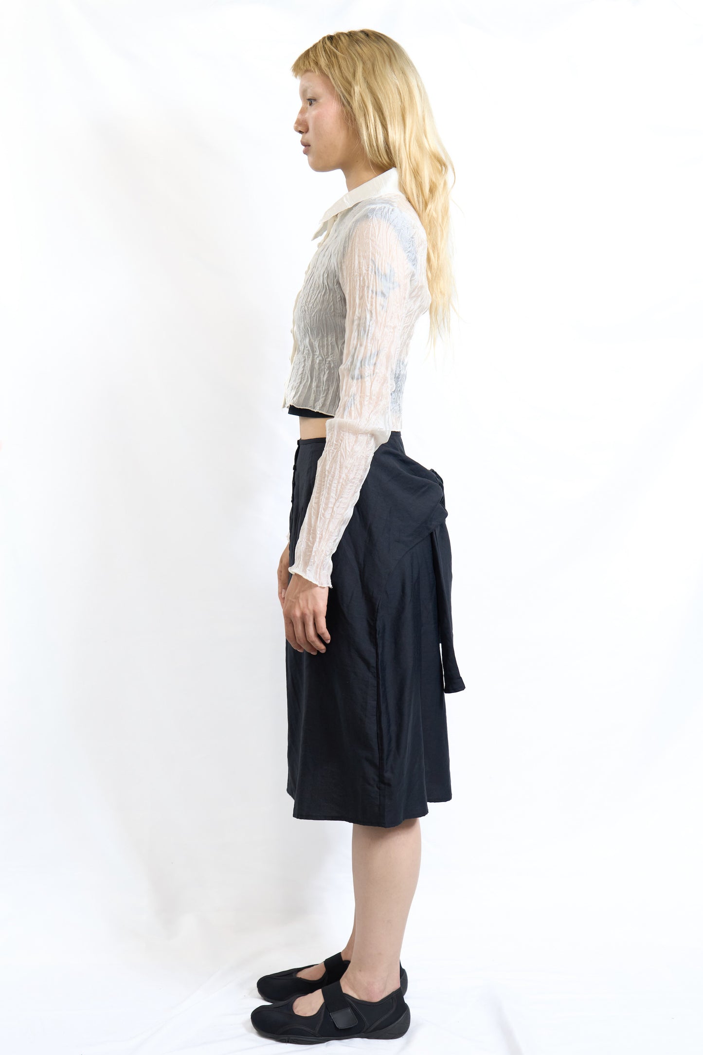 TIE WAIST WRAP SKIRT