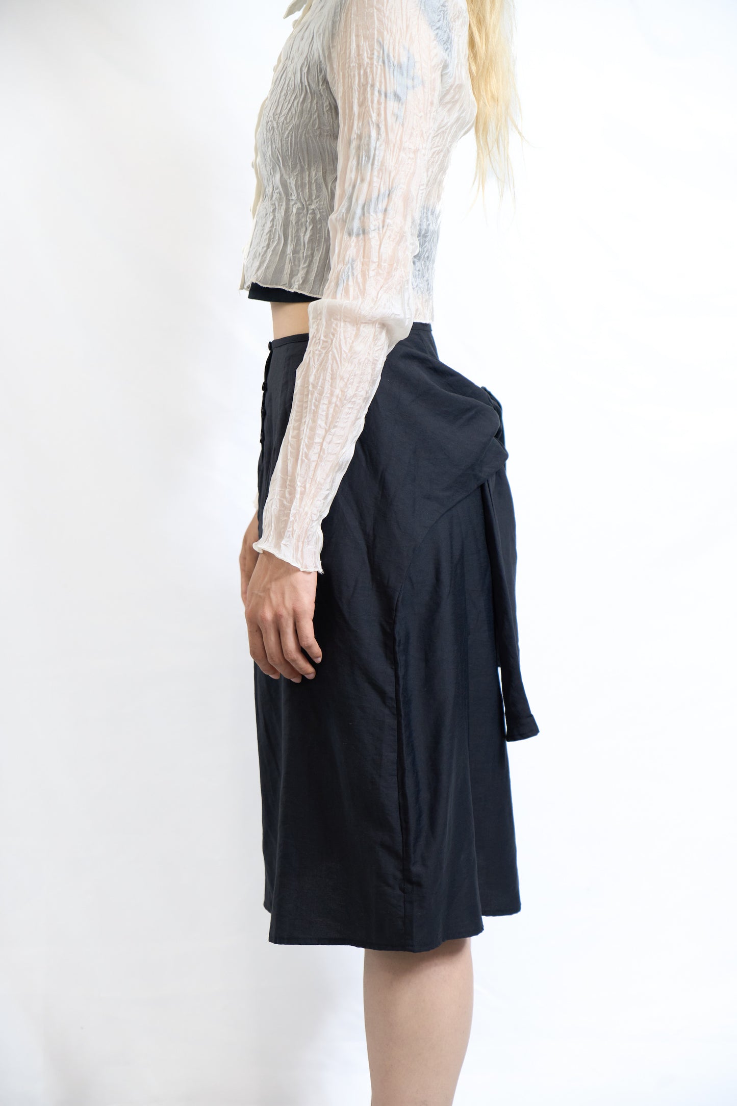 TIE WAIST WRAP SKIRT