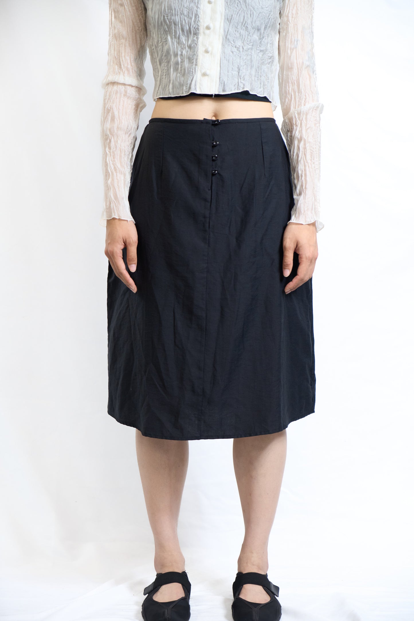 TIE WAIST WRAP SKIRT