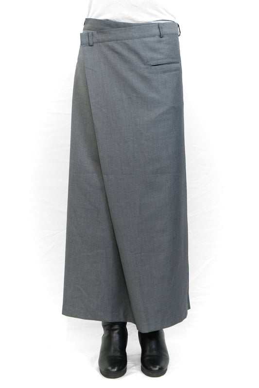 GREY LAYERED BLAZER SKIRT