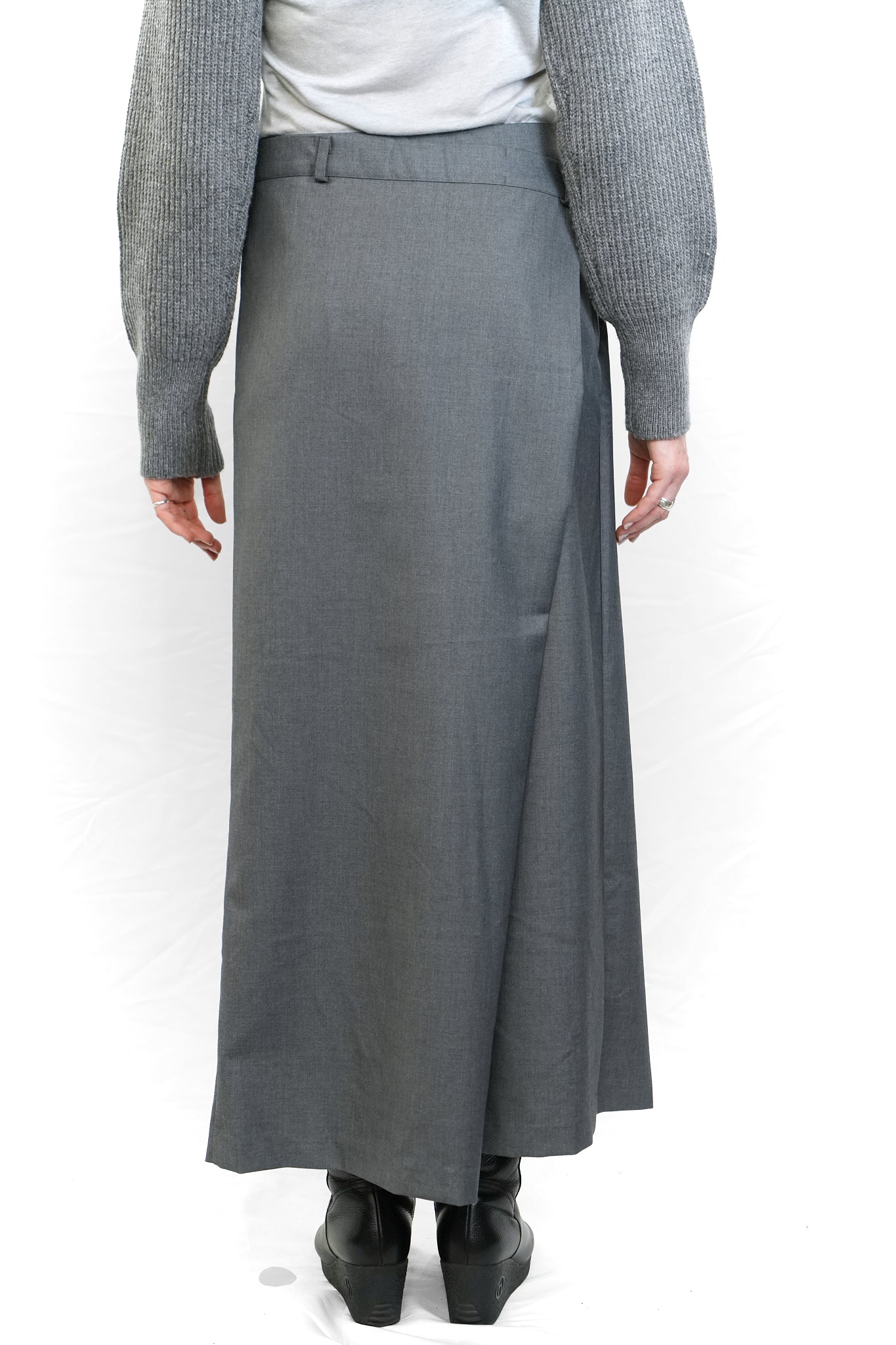 GREY ONE-PIECE LAYERED BLAZER DRESS