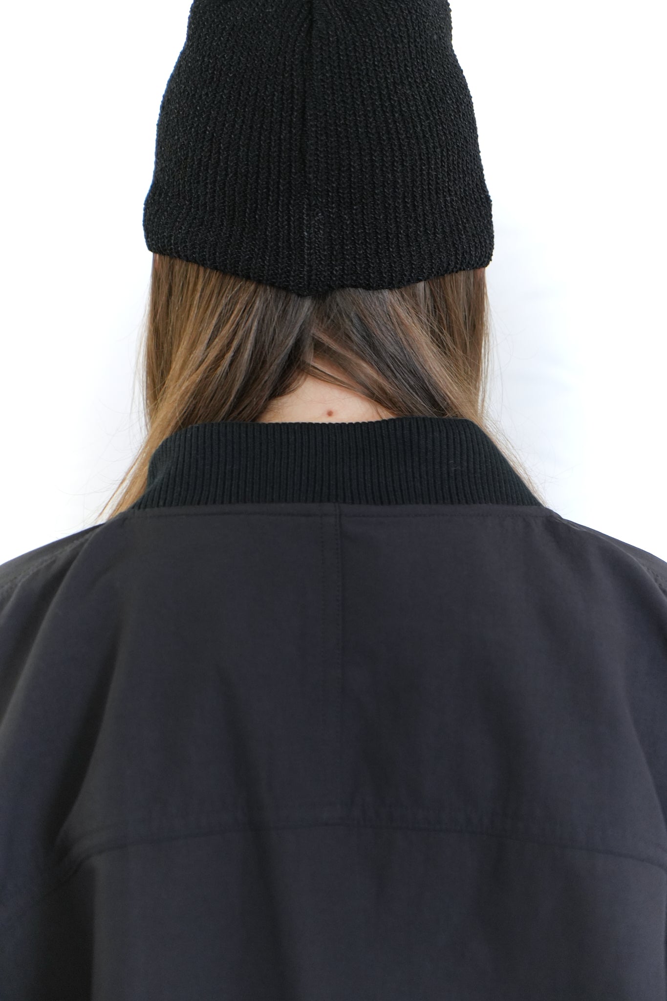 BLACK NYLON BLOUSON JACKET
