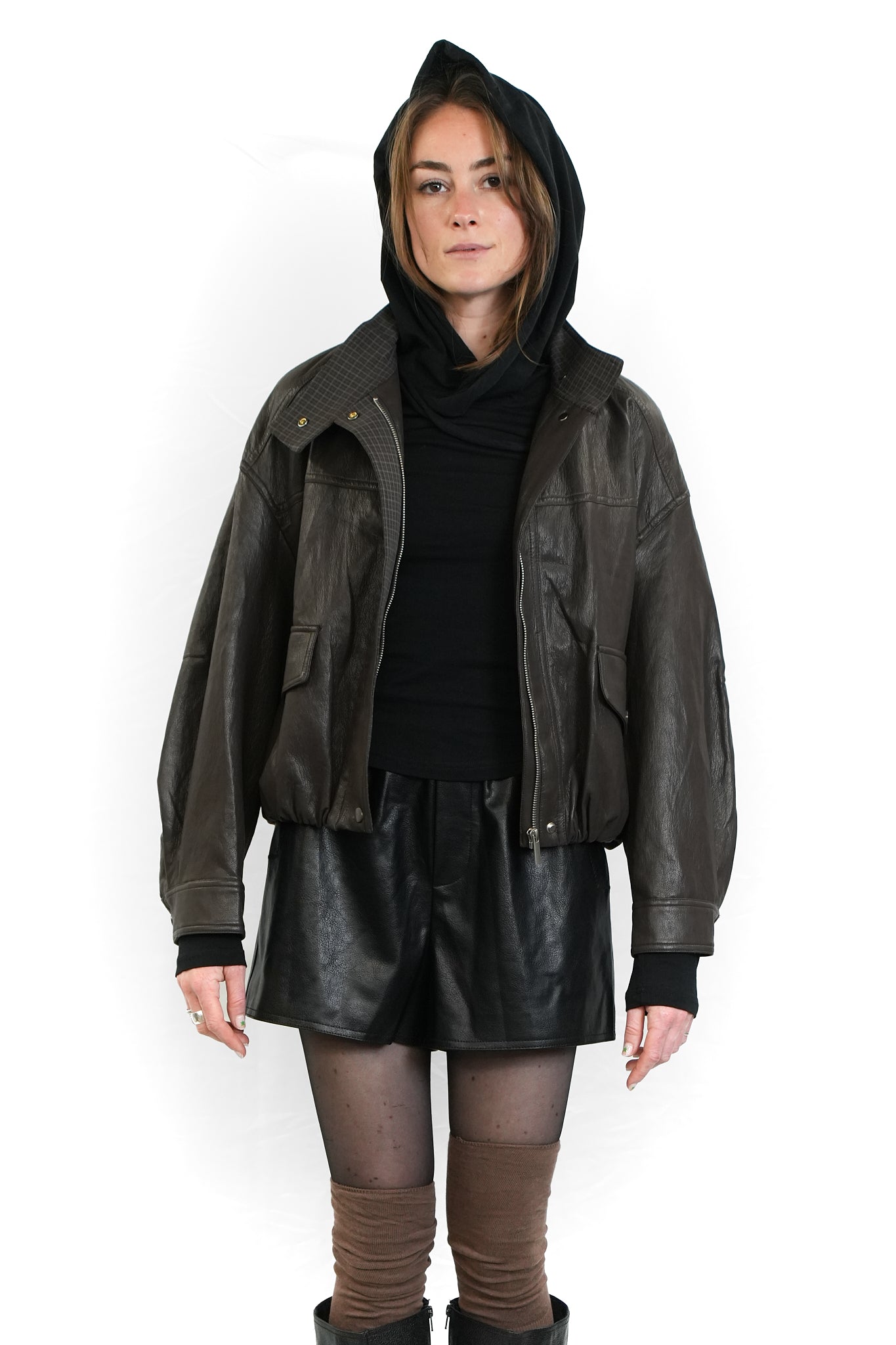 BROWN VINTAGE-STYLE JACKET