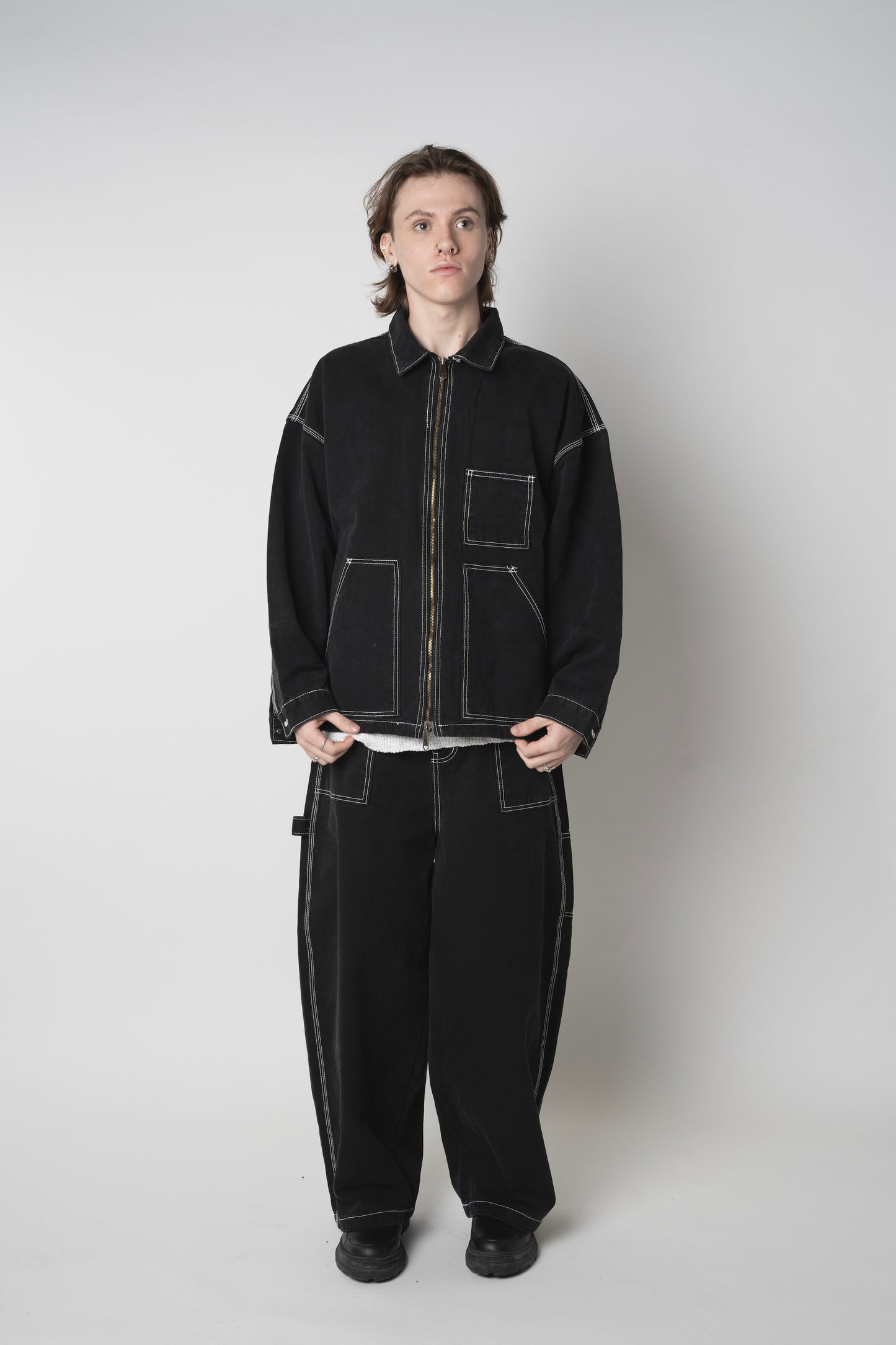 CONTRAST STITCH JACKET