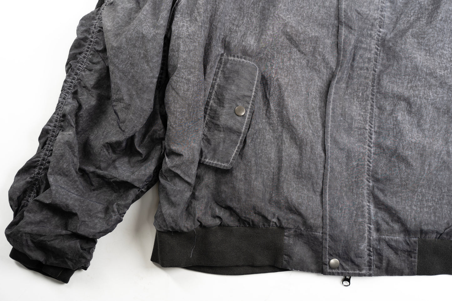 SHIRRING BOMBER JACKET