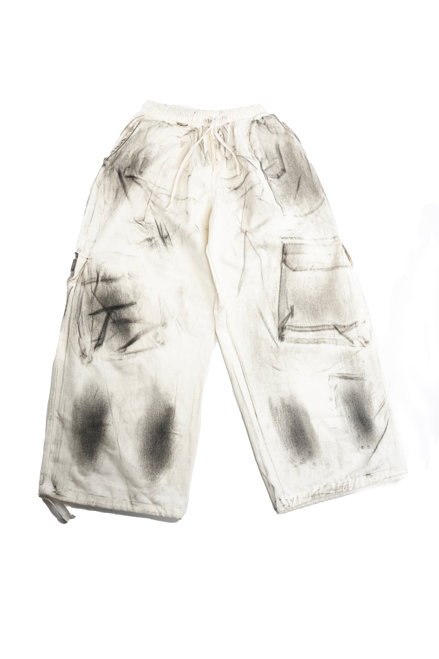 DUSTY COTTON CARGO PANTS WHITE