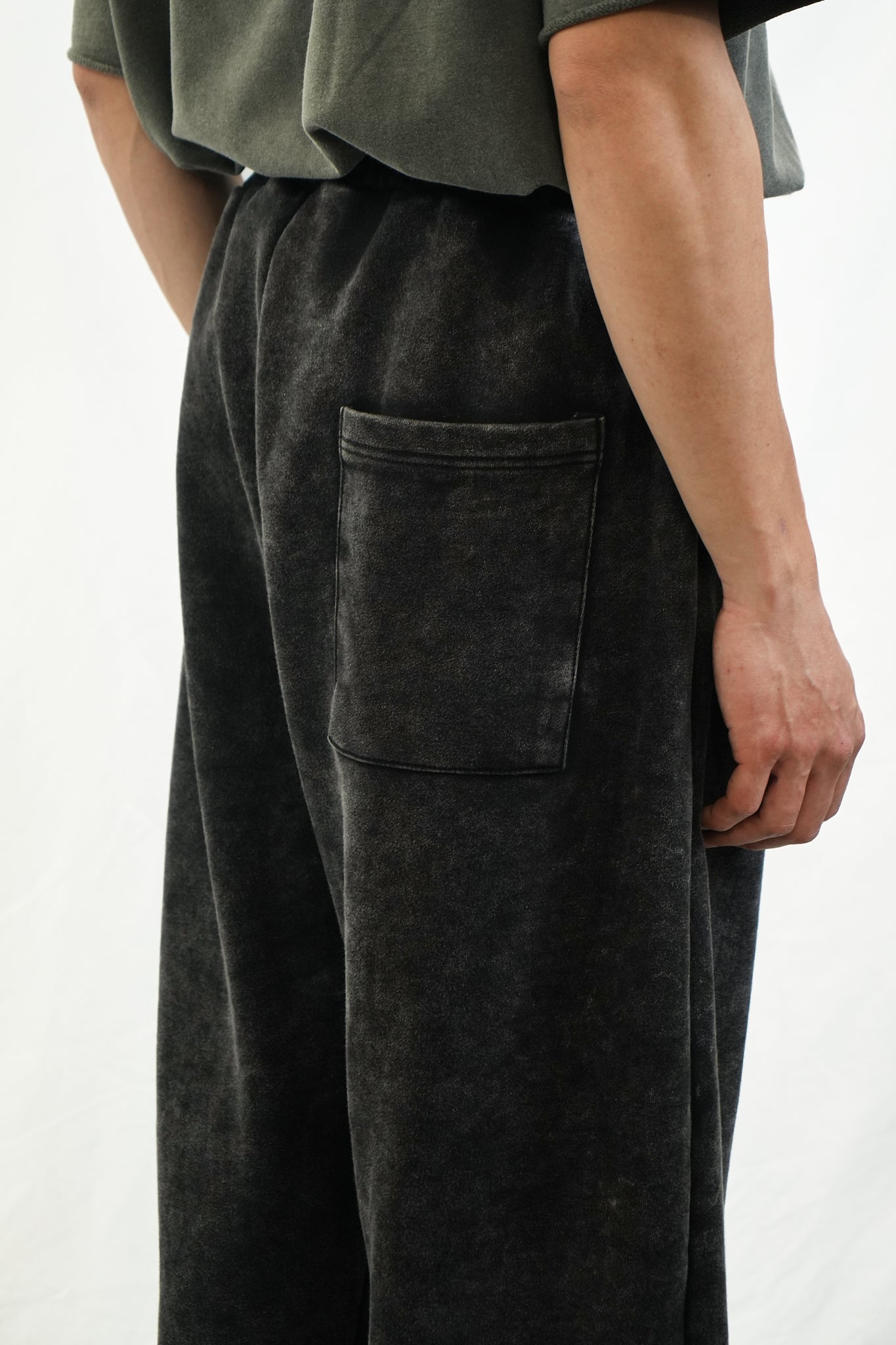 WASHED SWEAT DRAWSTRING PANTS