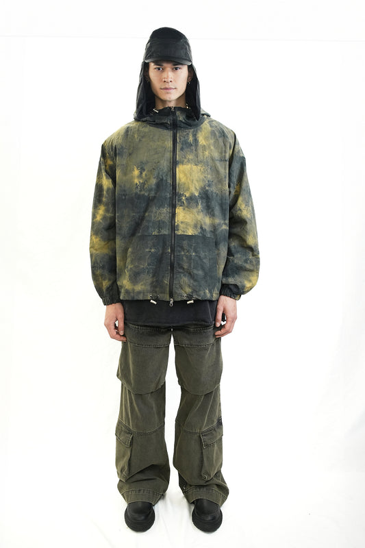 MOSS HAND-DYED HOODED JACKET