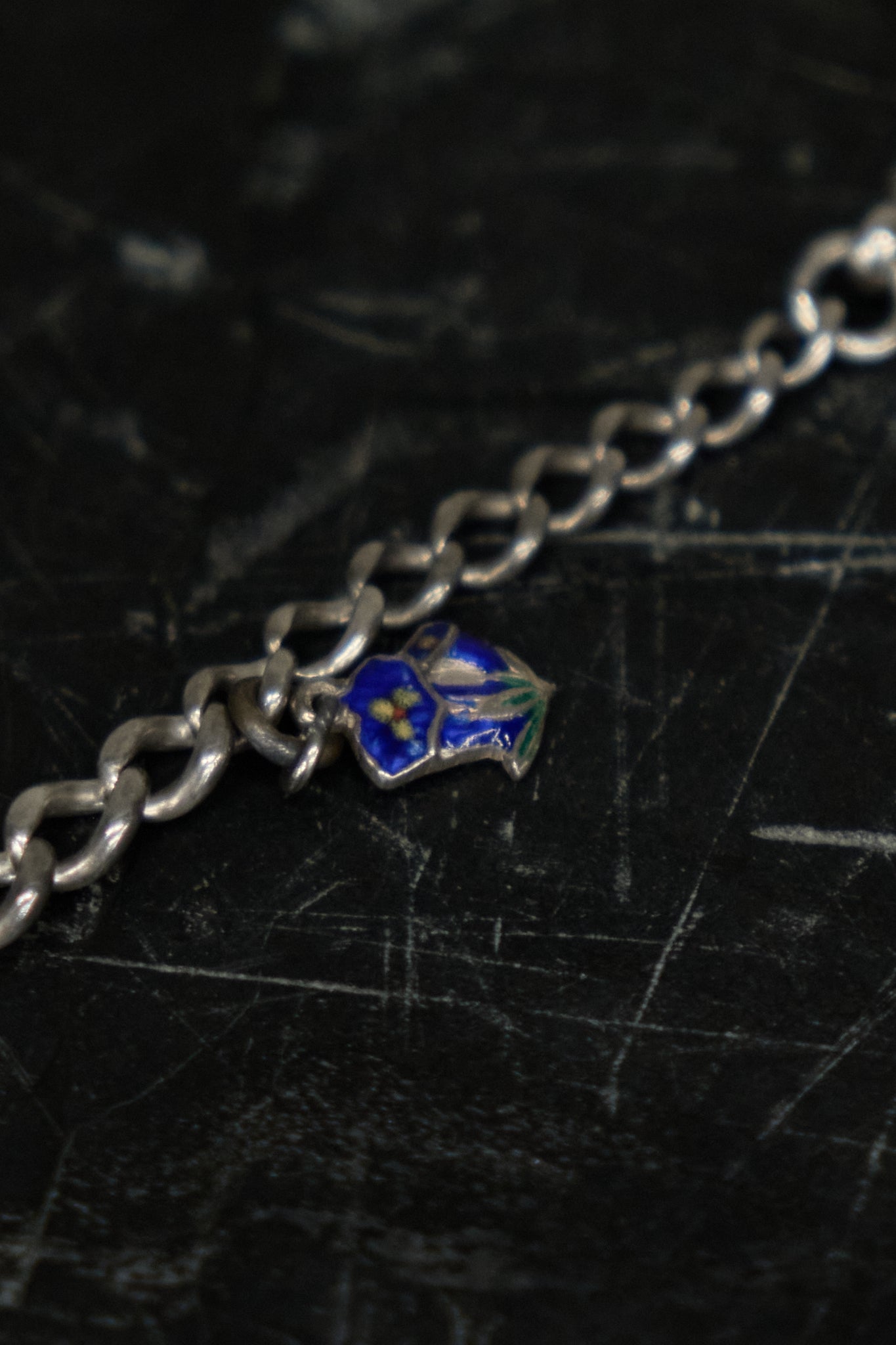 COWBELL CHARM ALBERT CHAIN — STERLING SILVER 925 (28G)